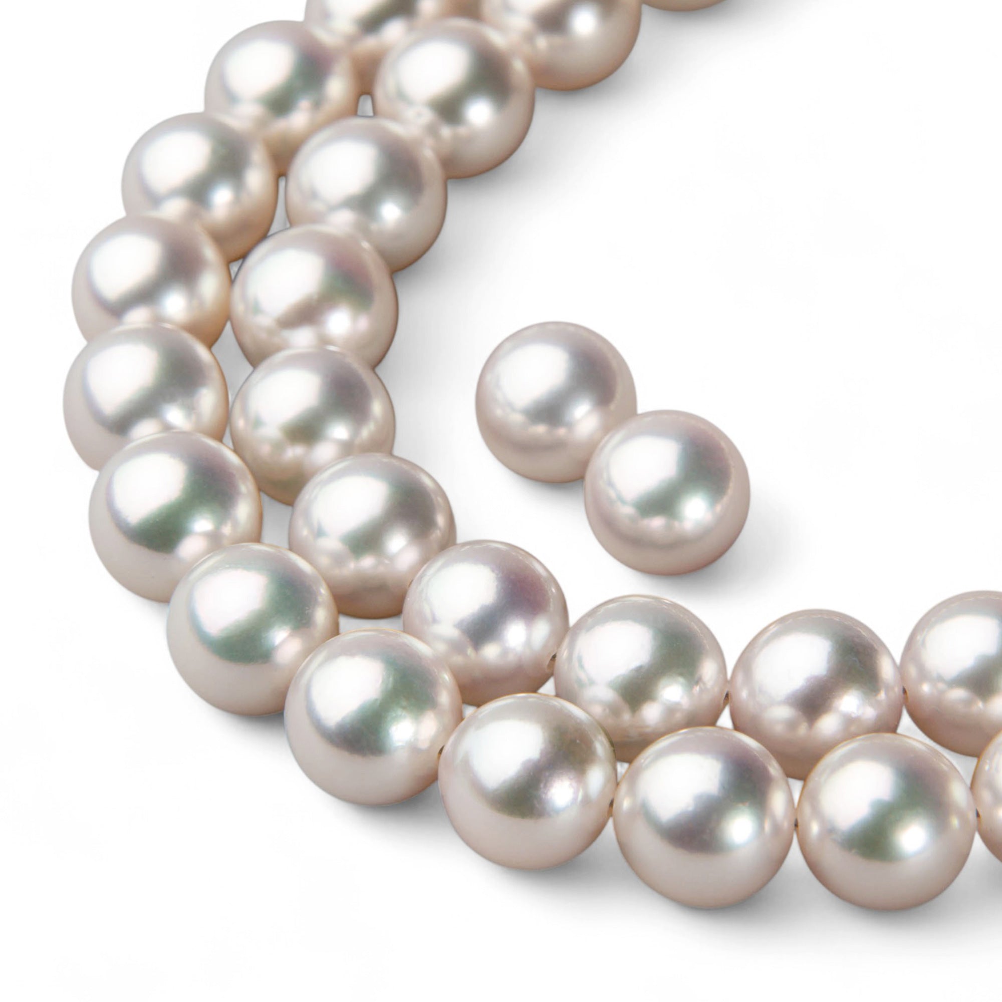 HANADAMA Akoya Pearl Necklace Set 9.0-9.5mm