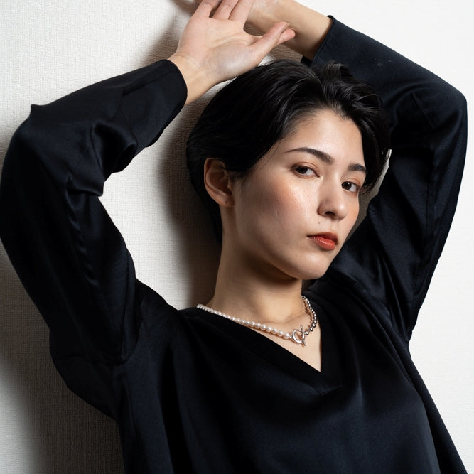 Mathilde 項鍊 阿古屋珍珠 6.0-6.5 mm SV925