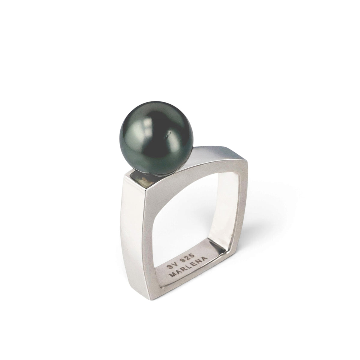 Aplomb Ring Tahitian Black Pearl 10mmUP SV925