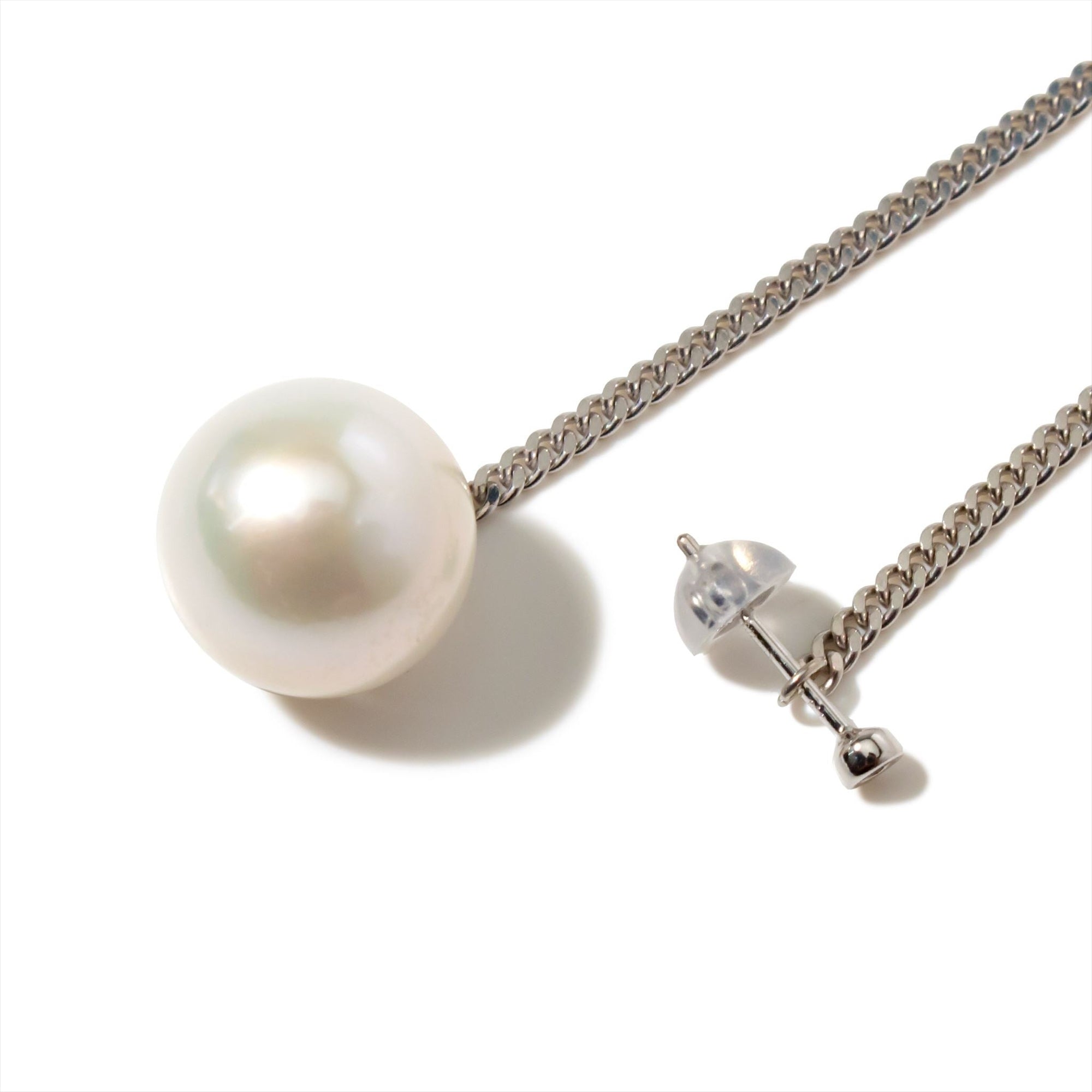 Manon Earring / Down Pearl (Single) Freshwater Pearl 11mm and above K10WG/SV925