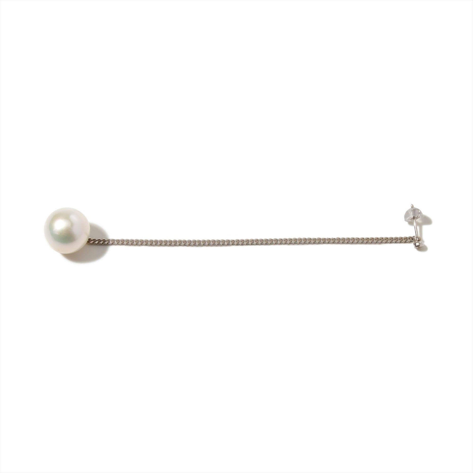 Manon Earring / Down Pearl (Single) Freshwater Pearl 11mm and above K10WG/SV925