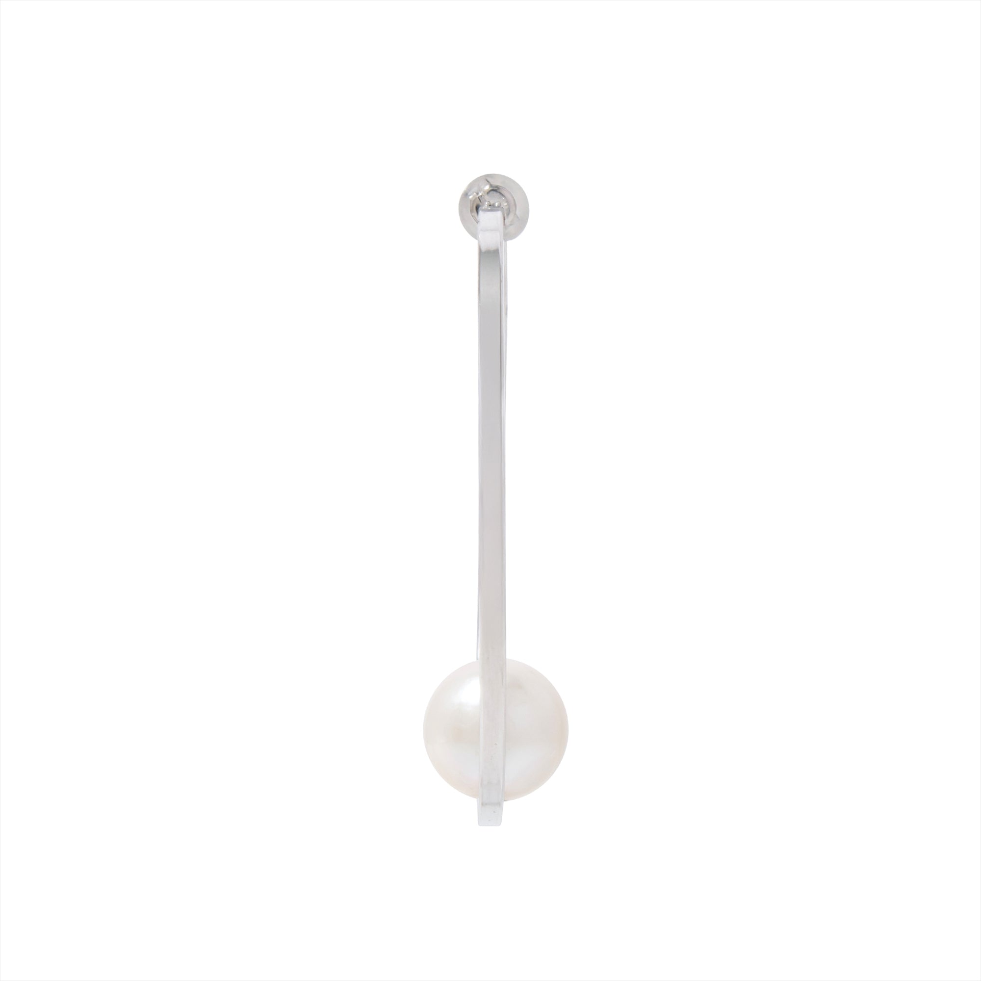 Mirage Earring Freshwater Pearl 11mmUP SV925/K14WG