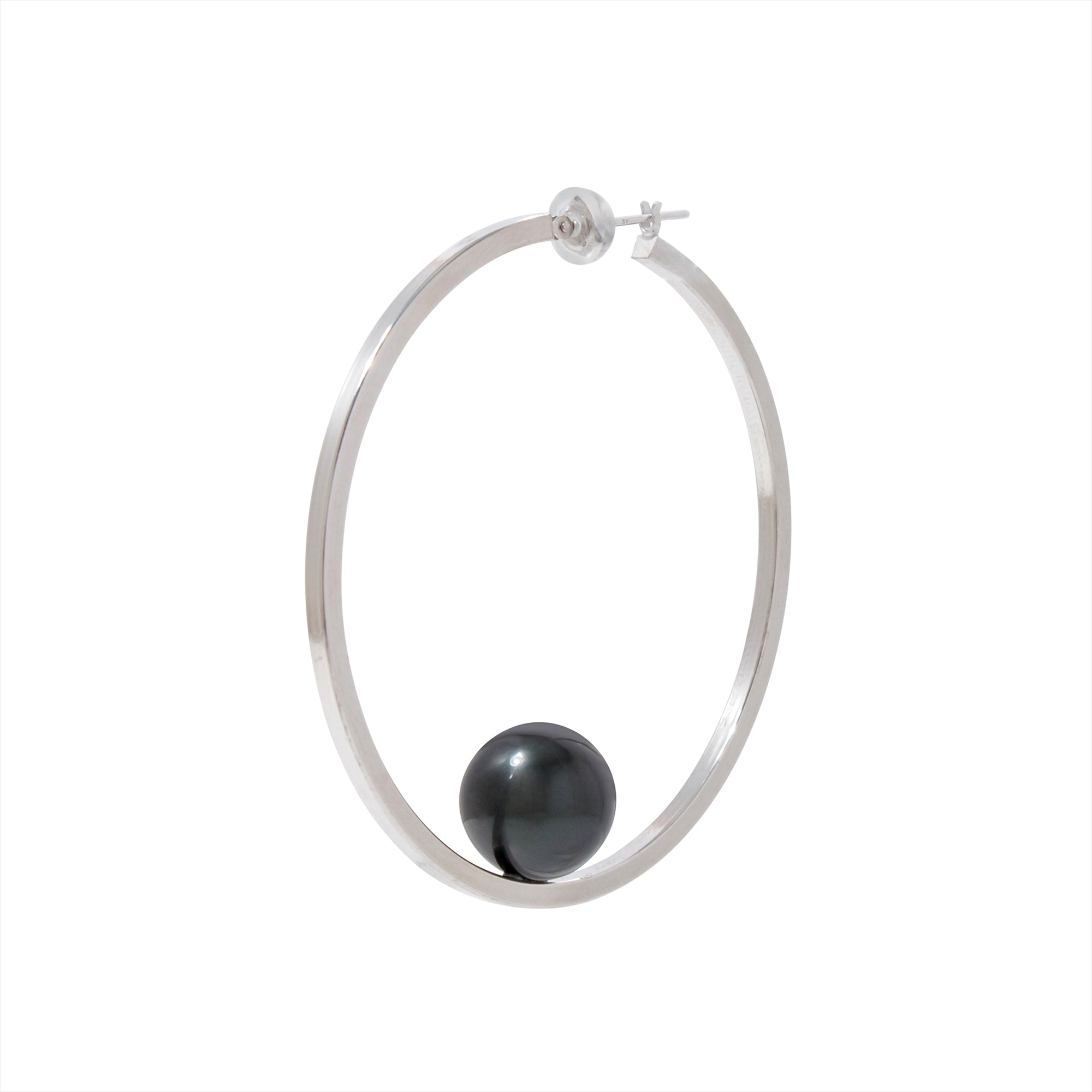 Mirage Earring Tahitian Pearl 11mmUP SV925/K14WG
