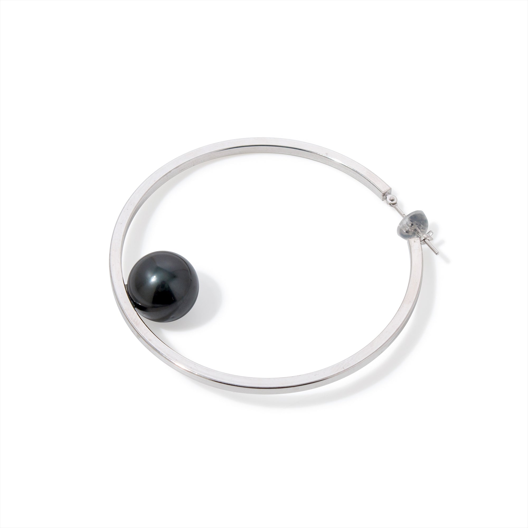 Mirage Earring Tahitian Pearl 11mmUP SV925/K14WG
