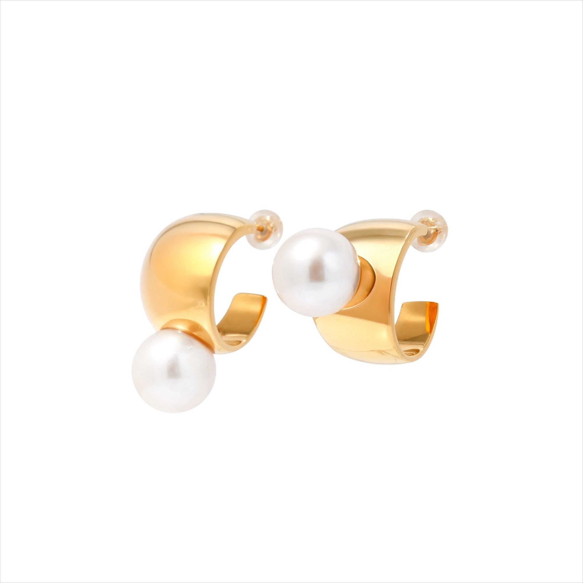 Margot Earrings Freshwater Pearl 11mmUP SV925 GP/K18YG