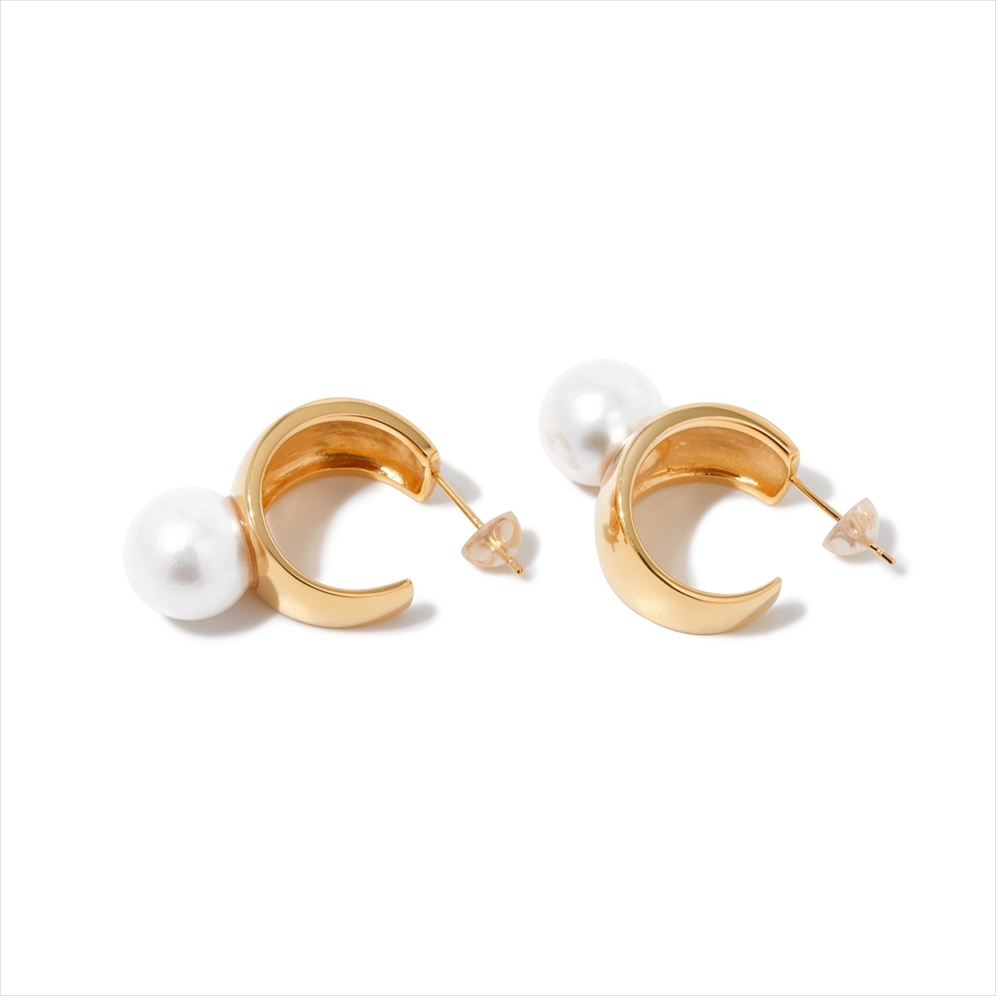Margot Earrings Freshwater Pearl 11mmUP SV925 GP/K18YG