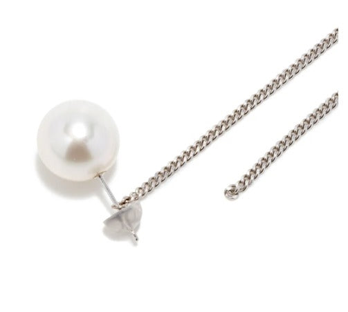 Manon Earring / Up Pearl (Single) Freshwater Pearl 11mm and above K14WG/SV925