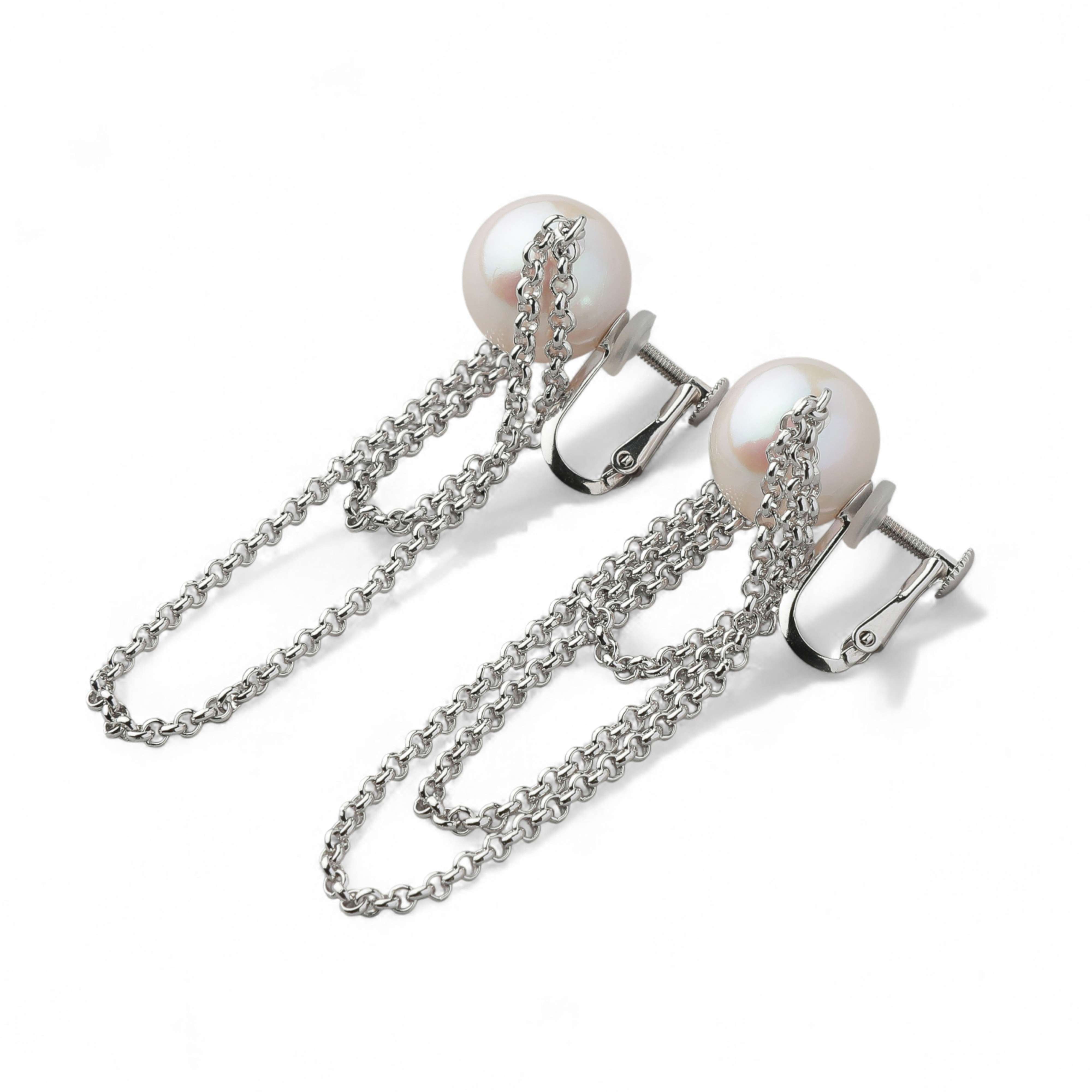 Lian Earrings/Clip-on Earrings Freshwater Pearl 11mm SV925/PT900