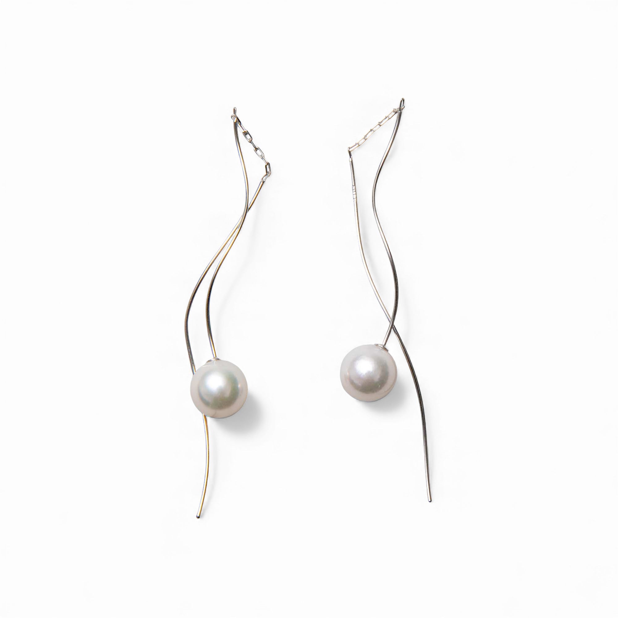 Foglia Akoya Pearl Earrings 7.5-8.0mm K14WG/K18YG/PG