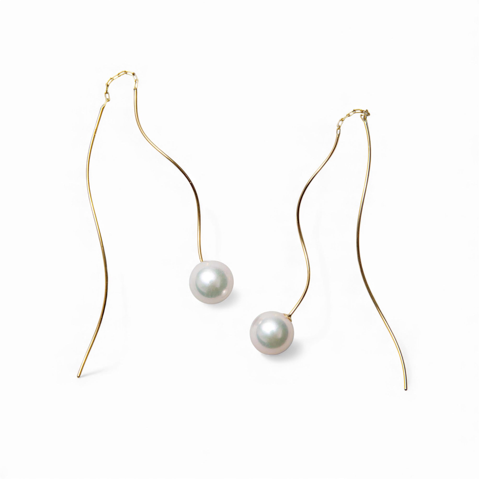 Foglia Akoya Pearl Earrings 7.5-8.0mm K14WG/K18YG/PG