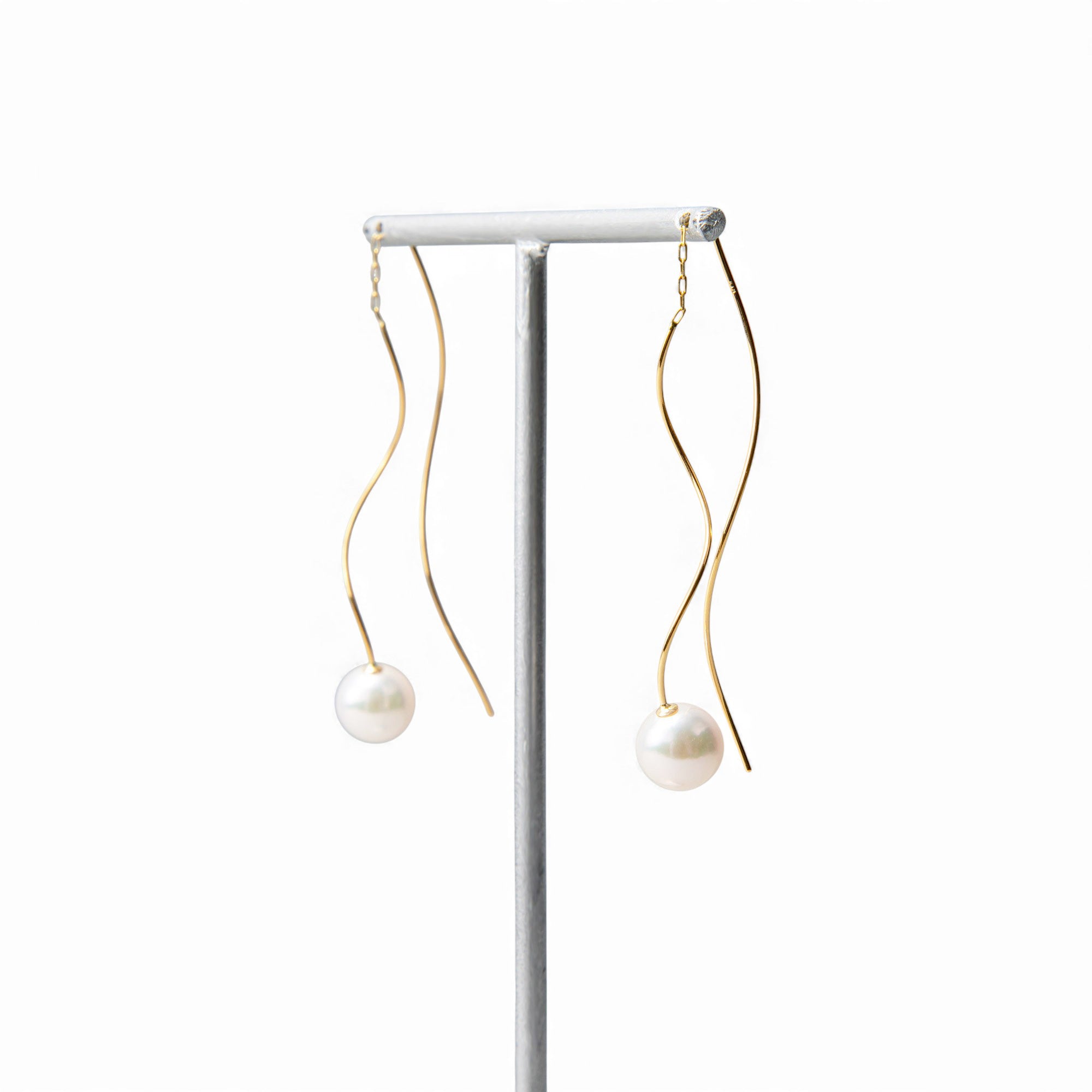 Foglia Akoya Pearl Earrings 7.5-8.0mm K14WG/K18YG/PG